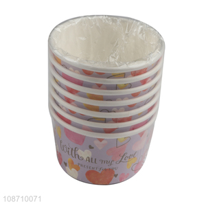 China factory disposable 7pcs paper cup ice cream <em>bowl</em> for party supplies
