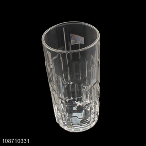 Hot selling 340ml embossed whiskey glasses wine glasses water tumbler