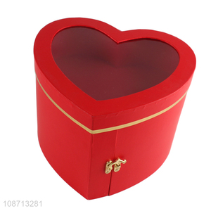 Good quality heart shape 2-layered flower arrangement box for wedding