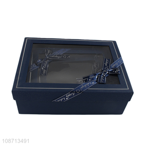 Hot selling luxury paper gift box present wrapping box with bowknot