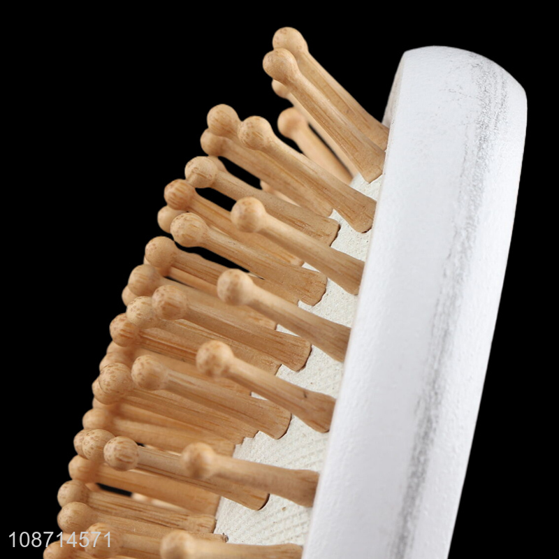 Wholesale oval bamboo scalp massge air cushion comb without handle