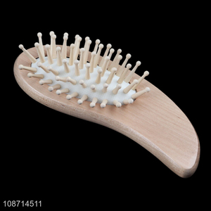 New product portable anti-static wooden airbag massage hair <em>brush</em>