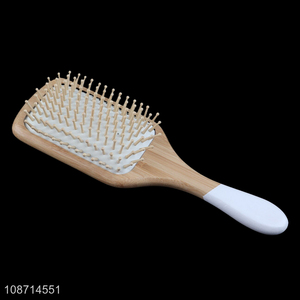 Popular product anti-knotting air cushion bamboo handle hair <em>brush</em>