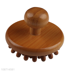 Wholesale natural bamboo wood massage product mushroom shaped body massager