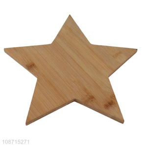 Online wholesale star shape natural bamboo cutting board serving tray