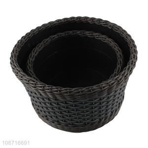 Hot products woven flower basket flower pot for garden decoration