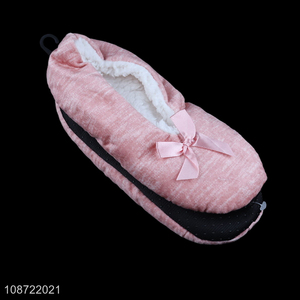 China products women's winter plush slippers fleece lined house slippers