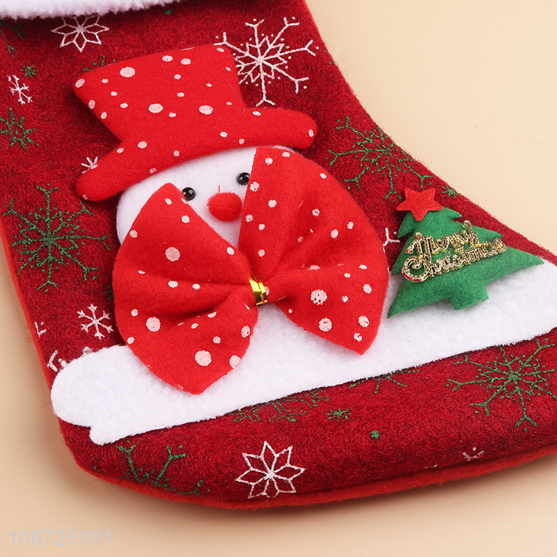 Hot sale snowman christmas stocking christmas tree hanging ornaments wholesale