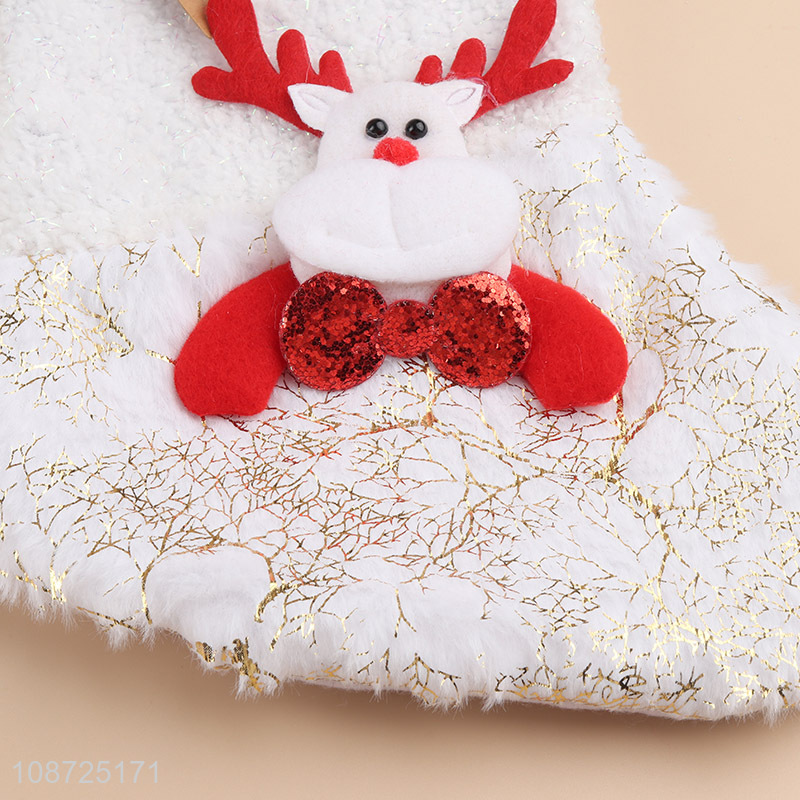 Most popular christmas decoration hanging christmas stocking candy bag wholesale