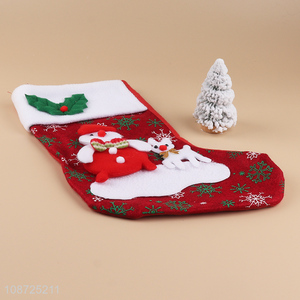 Factory wholesale xmas tree hanging ornaments christmas stocking candy gifts bag