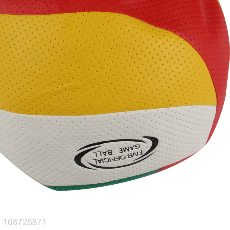 Wholesale size 5 pu leather soft training game volleyball for adults teens
