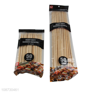 Good quality <em>bamboo</em> 50pcs disposable <em>bamboo</em> skewers barbecue sticks wholesale