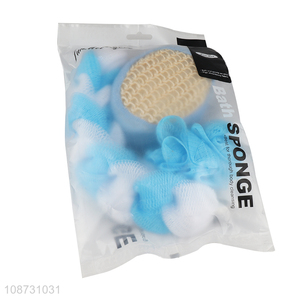 Top quality skin-friendly exfoliating bath sponge loofah scrubber bath ball set