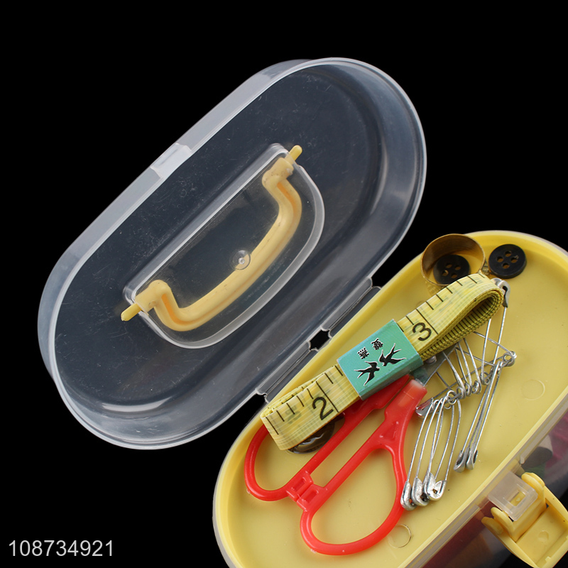 Hot products sewing kit box with needles, threads, safety pins etc