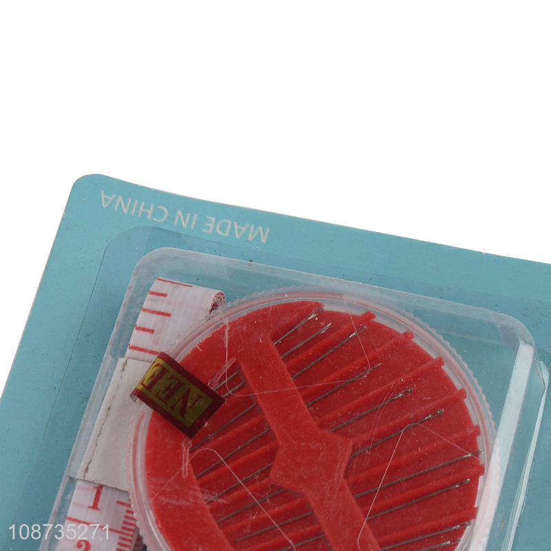Factory supply durable sewing kit with sewing needles & tape measure