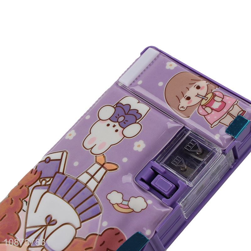 New arrival cartoon girls students stationery storage pencil box for sale