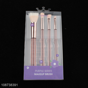 Good quality 4pcs synthetic bristles makeup brush set for women