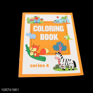 Latest design animal series paper printing kids coloring books for sale