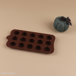 Latest products pumpkin silicone non-stick candy mould chocolate mold for sale