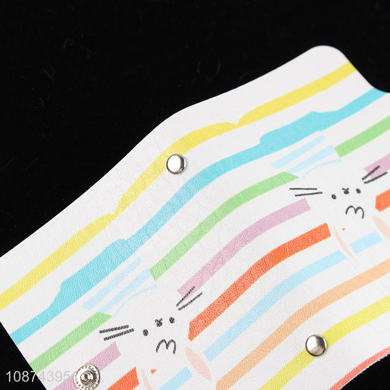 China supplier cute pu leather card holder bank card organizer