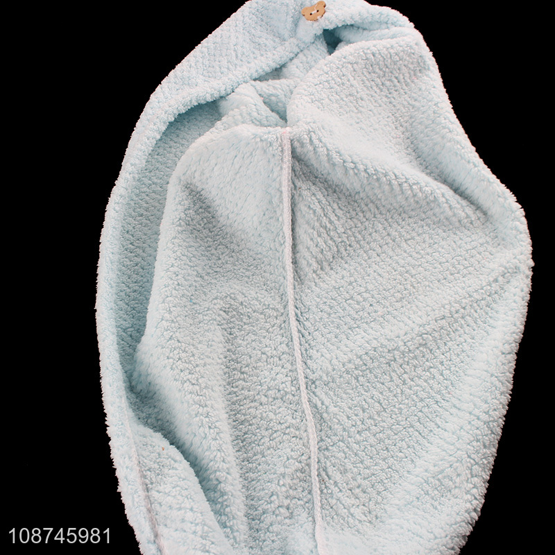 Wholesale microfiber hair turban quick drying hair towel wrap for women