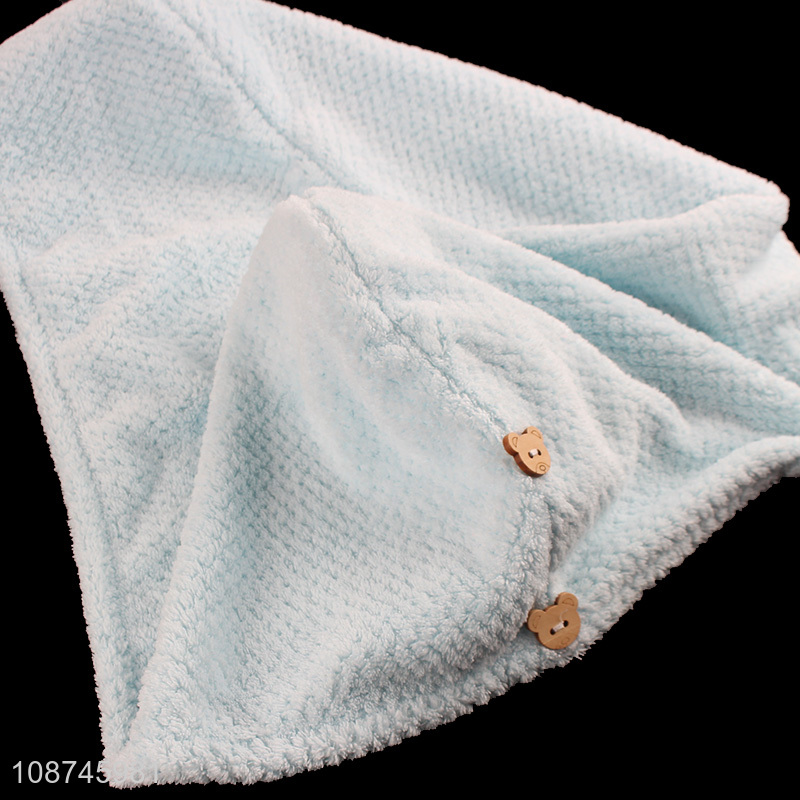 Wholesale microfiber hair turban quick drying hair towel wrap for women