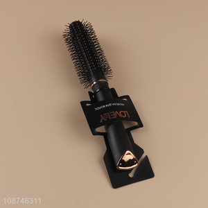 China supplier professional black hair comb hair <em>brush</em> with plastic handle