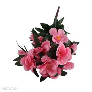New product 6 branch 30 head <em>artificial</em> <em>flower</em> faux azalea for home decor