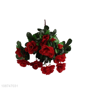 Wholesale 7 branch 21 head <em>artificial</em> azalea <em>flower</em> fake bouquet for decor