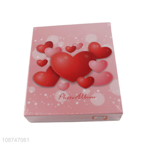 Top selling heart cover 4*6inch family couple photo album wholesale