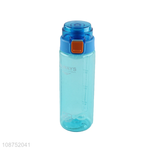 Wholesale 600ml portable plastic water bottle with straw for men and women
