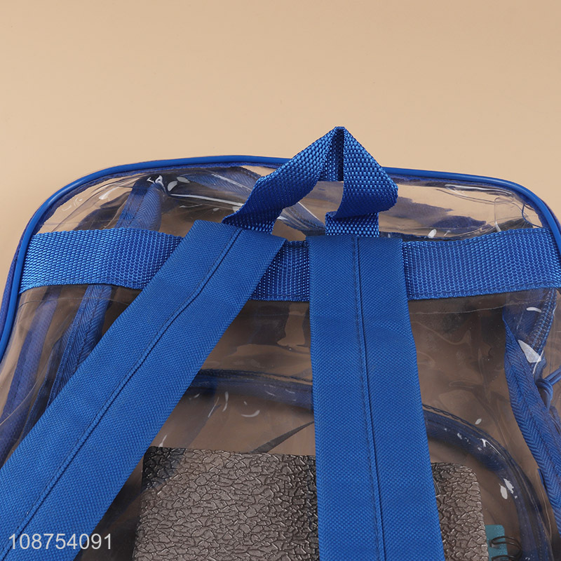 Best price transparent pvc lightweight school bag casual backpack