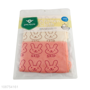 Wholesale multi-use bunny printed super absorbent cleaning cloths cleaning towels