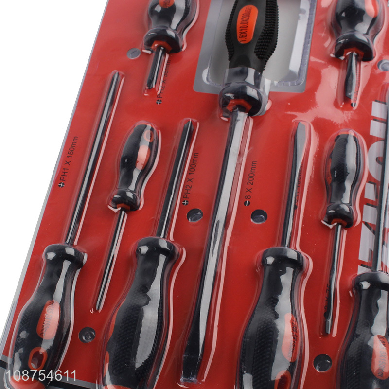 Online wholesale 9 pieces multi-purpose screwdriver set with comfortable handle