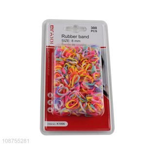 Good price 300pcs colored rubber band children hair ring