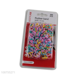 Most popular 300pcs colored elastic mini rubber band hair rope