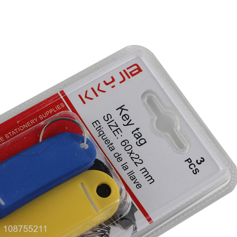 Good selling 3pcs portable plastic keychain key label