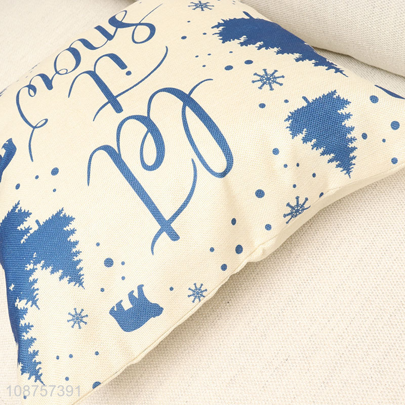 High quality soft Christmas pillow cover for home couch sofa