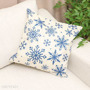 Popular product cotton linen Christmas pillow cover for decoration