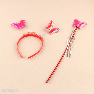 China product 2pcs <em>party</em> <em>supplies</em> hair hoop and fairy stick set