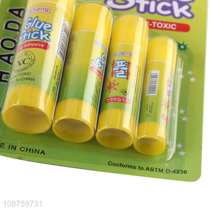 Best selling 4pcs non-toxic school office glue stick set