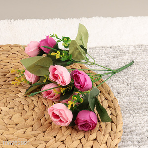 Online wholesale 5 heads <em>artificial</em> <em>flower</em> faux rose for tabletop decor