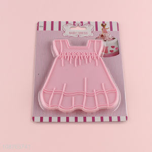 Top sale baby dress shaped biscuit mould cookies mold wholesale