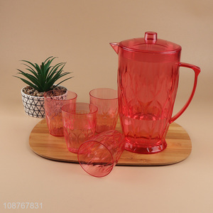 Best selling plastic water jug water cup set