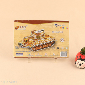Hot selling 26 pieces sherman tank puzzle for boys