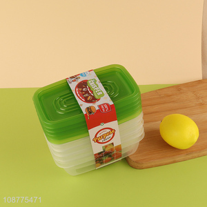 Wholesale 5 pieces 550ml <em>plastic</em> food storage <em>containers</em>