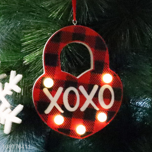 Top sale heart shaped christmas hanging ornaments