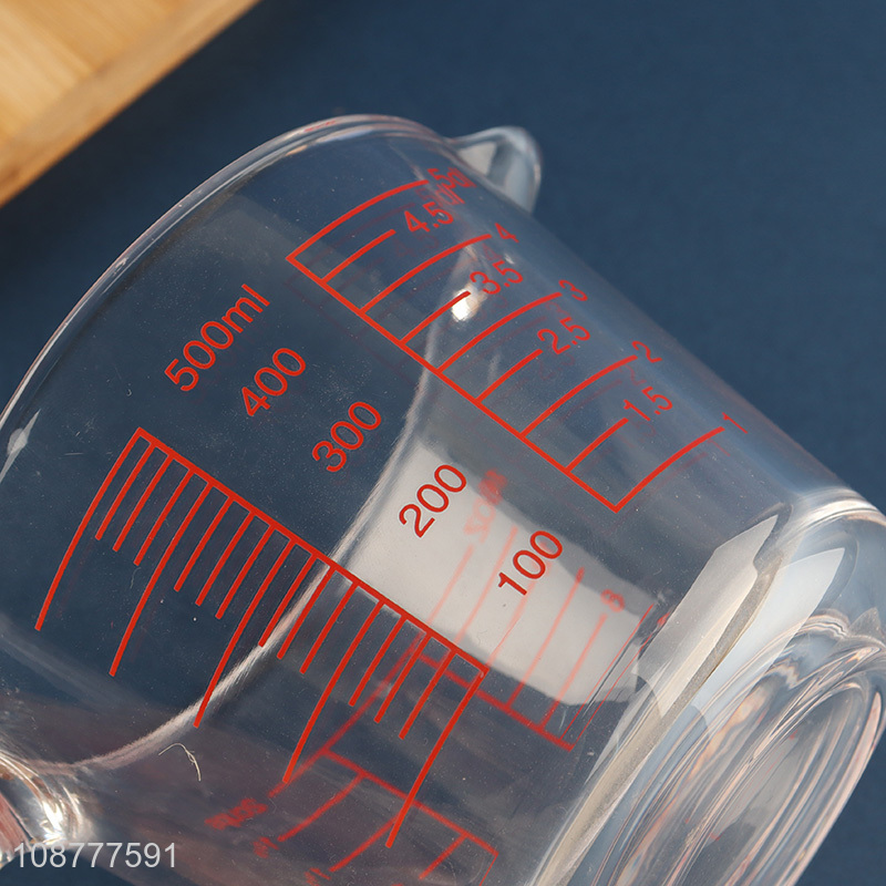 Factory supply 500ml glass measuring cup for kitchen