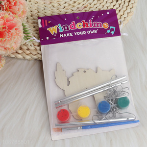 Hot Selling 3D Cutting <em>Wooden</em> Wolf Craft Painting Kit For Kids