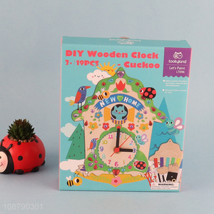 Latest products children diy <em>wooden</em> clock <em>toys</em>